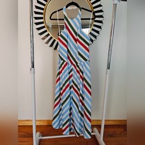 Striped Multicolor Sleeveless Dress